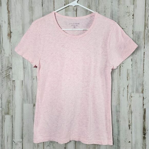 J. Crew Studio Short Sleeve Scoop Neck Tee Shirt Pink Size Medium - Picture 1 of 7